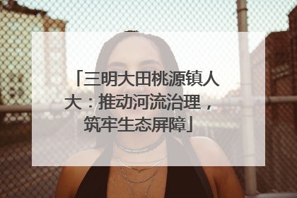 三明大田桃源镇人大：推动河流治理，筑牢生态屏障